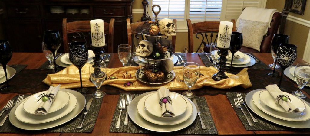 Halloween Dining Table Setting